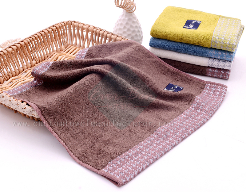 China Bulk Custom velcro towels wholesale Coffee Bamboo Home Promotional Towels exporter for UK Norway Ireland Holland